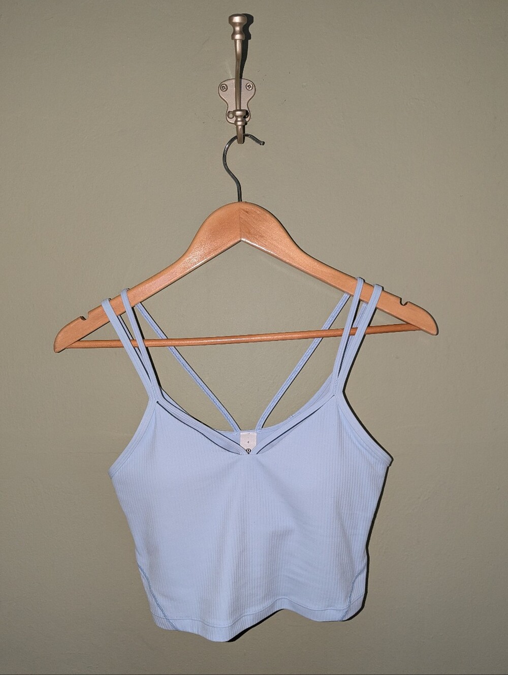 Lululemon athletica Powder Blue Ribbed Double-Strap Crop Camisole
